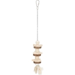 Toys on a chain, with rope, wood, coloured, 30 cm