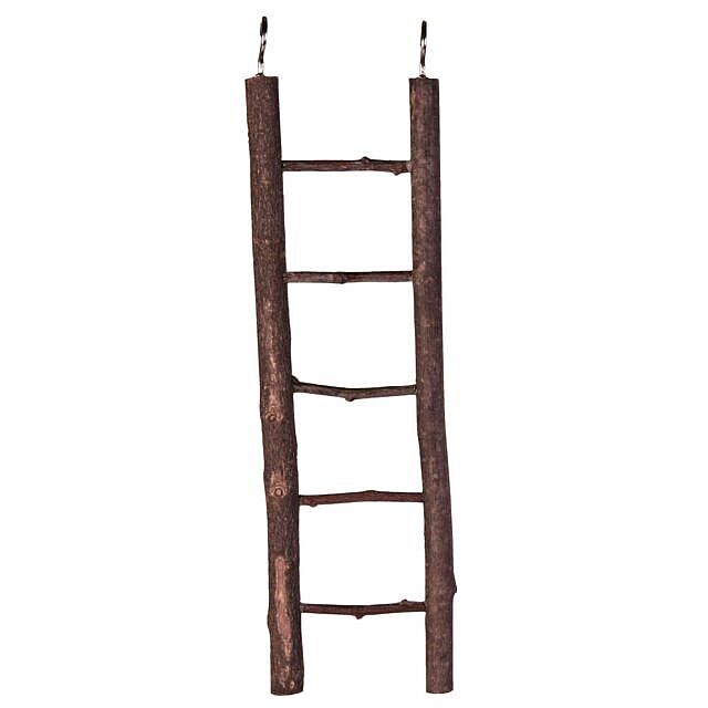 0947e9fc37b09db9c153e97f4894e36342cf7326 Ladder, bark wood, 5 rungs/26 cm – Obrázok 1