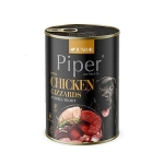 PIPER Junior konzerva pre šteňatá s kuracími žalúdkami a červenou repou 400g