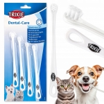 Toothbrush set, small dogs/cats, 15 cm, 4 pcs., white