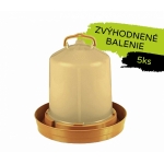 PREMIUM Napájačka pre hydinu 8L - s hlbokou miskou - s napúšťacím štuplom/zlatá 5ks