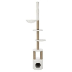 Aurelio scratching post, floor to ceiling, 220–250 cm, white
