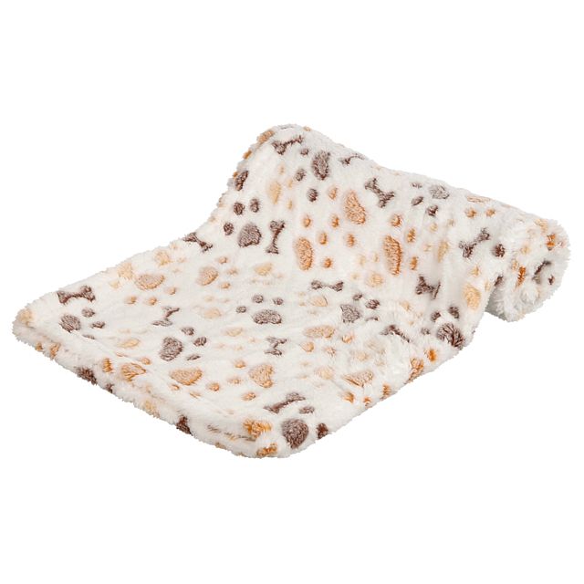 208ca39627b5e407cbc4b89b9216144cd2b435a5 Lingo blanket, soft fleece, 100 × 75 cm, white/beige – Obrázok 1