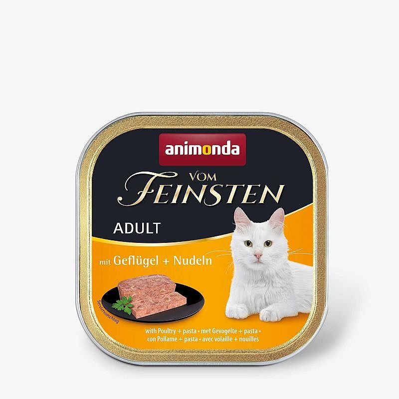 20982ba83a2f7fde33264834024c68b9cabec196 VomFein. ADULT 100g - hydina/cestovina – Obrázok 1