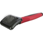 Soft brush, plastic/metal bristles, 7 × 16 cm