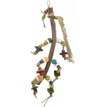 Natural toy, bark wood/rattan/sea grass/wood, 56 cm, multi coloured