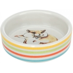 Bowl, comic-hamster, ceramic, 80 ml/ø 8 cm, multi coloured/cream