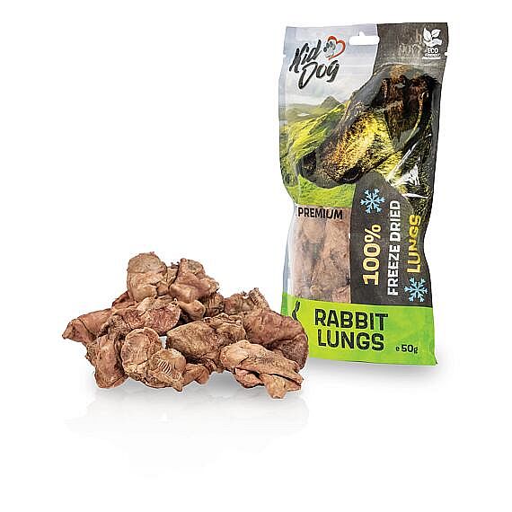 3b666d6a5138a1df6c83454447665feea40c5d0c KD SUPER PREMIUM 100% králik pľúca v celku sušené mrazom 50g – Obrázok 1