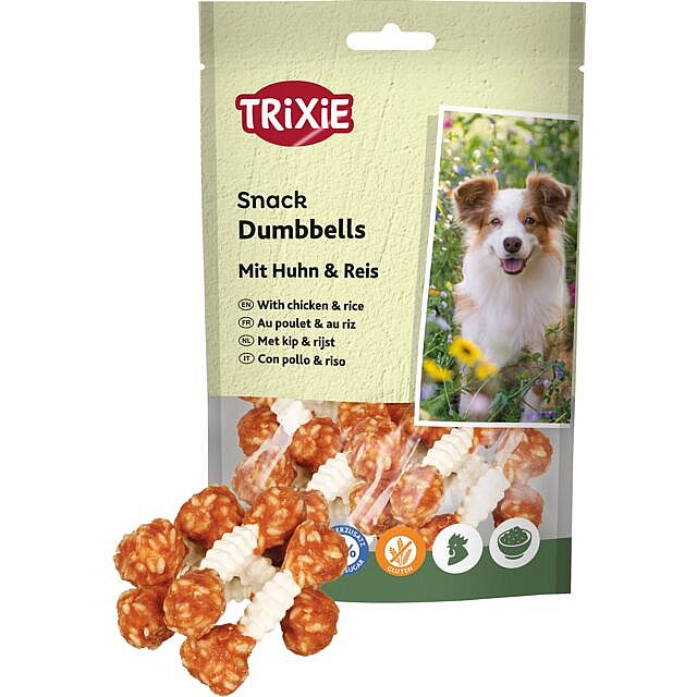 3bc9cb74467254fd951f5737e42bb55994683824 Denta Fun Chicken Chewing Dumbbells, 6 pcs./100 g – Obrázok 1
