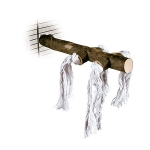 Perch with screw fixing, bark wood, 25 cm/ø 25 mm