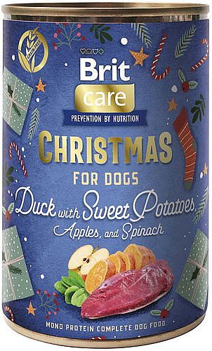 40dbb8ed8487e17322c3568b452ea35a2d210def Brit Care Dog Christmas can Duck with sweet potatoes 400g konzerva – Obrázok 1