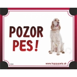 Tabulka POZOR PES  - irsky seter