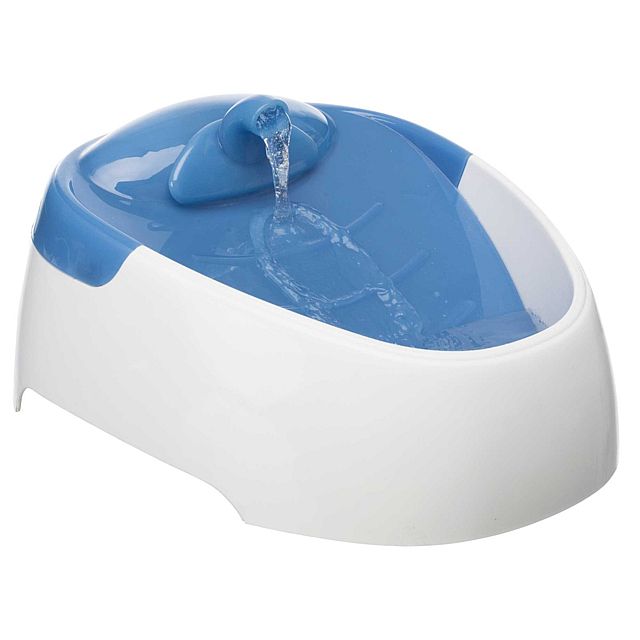 48a4d49a14c6a64d651a0ccff50f6a7b1c8e2470 Drinking Fountain Duo Stream, plastic, 1 l/20 × 12 × 23 cm, white/blue – Obrázok 1