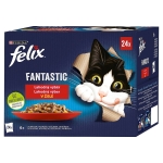 FELIX Fantastic Multipack 24x85g kura/hovädzie/králik/jahňacie v želé