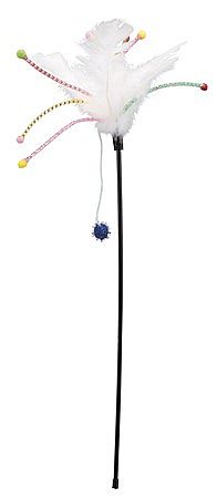 4ea6d15be5580513ad0f6d7a177b6a0e2acedef8 Playing stick with feathers, plastic, catnip, 41 cm udička pre mačky – Obrázok 1