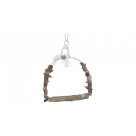 Arch swing with pieces of wood, bark wood, 22 × 29 cm