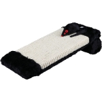Scratching board on a roll, sisal rug/plush, 15 × 35 cm, natural/black