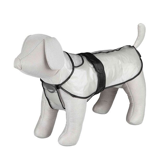 5bd32161f51174db30f5beda8da5cadc516896b7 Tarbes raincoat, XS: 30 cm, transparent/black piping – Obrázok 1