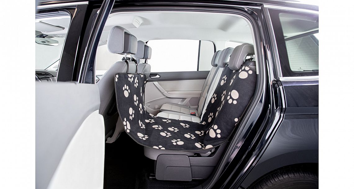 5ff8bcca47eb3f337ec3076fa4fddc2293881fdf Car cover, narrow, also for front seat, 0.65 × 1.45 m, black/beige – Obrázok 1