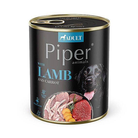 63309c9c6a1252611b7b2e547a515da8120f834a PIPER konzerva pre psov s jahňacím a mrkvou 800g – Obrázok 1