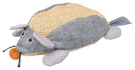 6910d33708b552001aeb161687ddbb2d727de940 Mouse XXL, sisal/fabric, catnip, 30 cm, natural/grey – Obrázok 1
