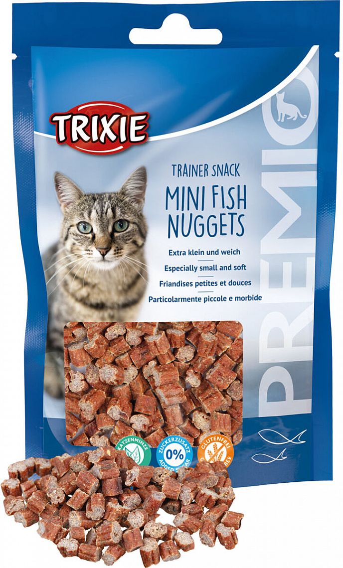6b26109b84e135826e60f5f1f88cec81ceaa2e12 PREMIO Trainer Snack Mini Fish Nuggets, 50 g – Obrázok 1