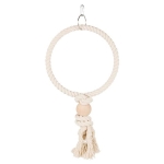 Rope ring with wooden block, ø 24 cm