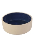 Bowl, ceramic, 2.3 l/ø 22 cm, cream/blue