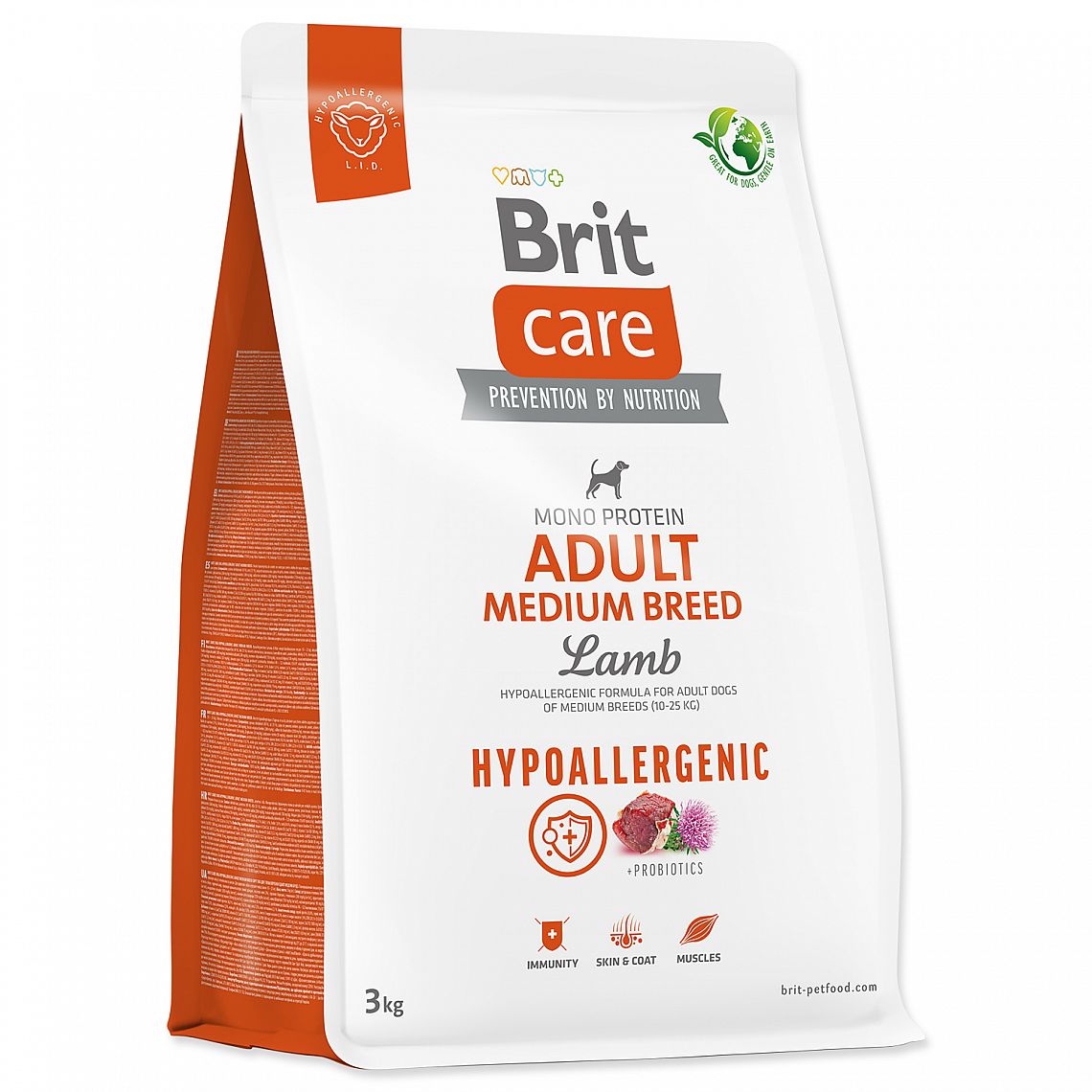 81a81565c29426f83830d4b69b605754caadf4e8 BRIT Care Dog Hypoall. Adult Medium Breed 3kg – Obrázok 1