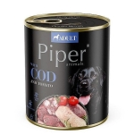 PIPER konzerva pre psov s treskou a paradajkami 800g
