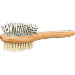 8be8e31f72519c06f607a8c36bf03a72feecc395 Brush, double-sided, bamboo/natural &wire bristles, 6 × 22 cm – Obrázok 1