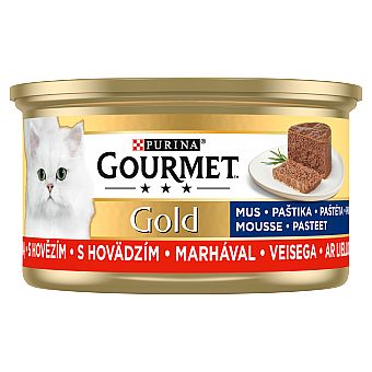 96aa0e84983250b12fd824503f0bd8d5911fb660 Gourmet Gold konzerva paštéta s hovädzim 85 g – Obrázok 1