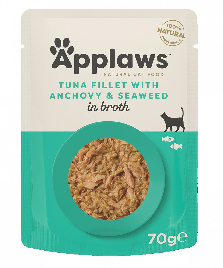 977718baddbadc2f61d427cd2afde9f06f961364 Kapsička APPLAWS Cat Tuna & Anchovy 70g in broth – Obrázok 1