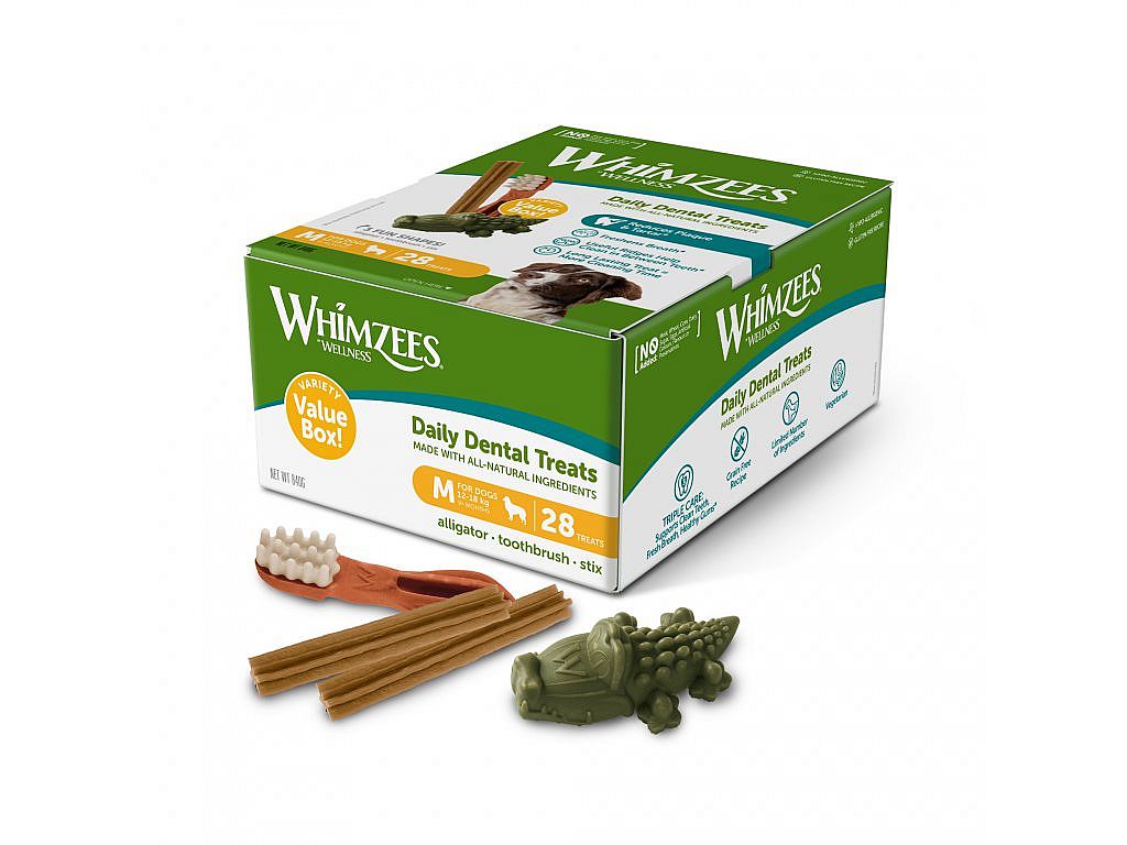 978f4ec0b6642e288e81bc60ea9f46cf9b2e50e3 WHIMZEES Dental Mix Box M 28 ks – Obrázok 1