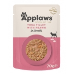 Kapsička APPLAWS Cat Tuna fillet with Prawn 70g in broth