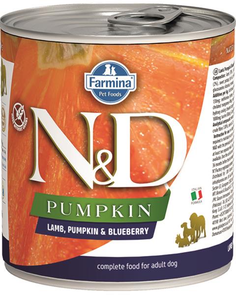 OBC019549-1606467340 Farmina N&D dog PUMPKIN & lamb & blueberry konzerva 285 g – Obrázok 1