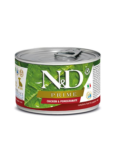 OBC019550-1604391653 Farmina N&D dog PRIME puppy, chicken & pomegranate konzerva 140 g – Obrázok 1