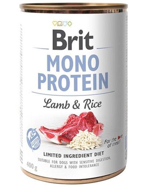 OBC021235-1629706453 Brit Mono Protein Lamb & Brown Rice 400 g konzerva – Obrázok 1