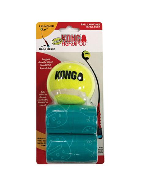 OBC021869-1649073106 Náplň do katapultu (lopta, 2x sáčky na exkrementy) KONG HandiPOD Launch Refill – Obrázok 1