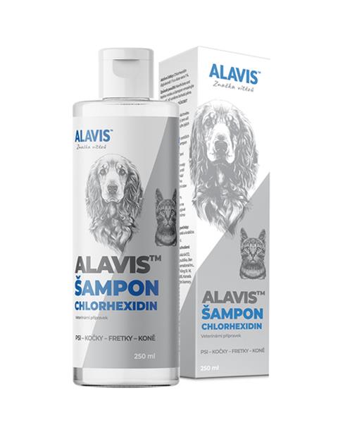 OBC021941-1649232192 ALAVIS Šampón chlorhexidin 250 ml – Obrázok 1