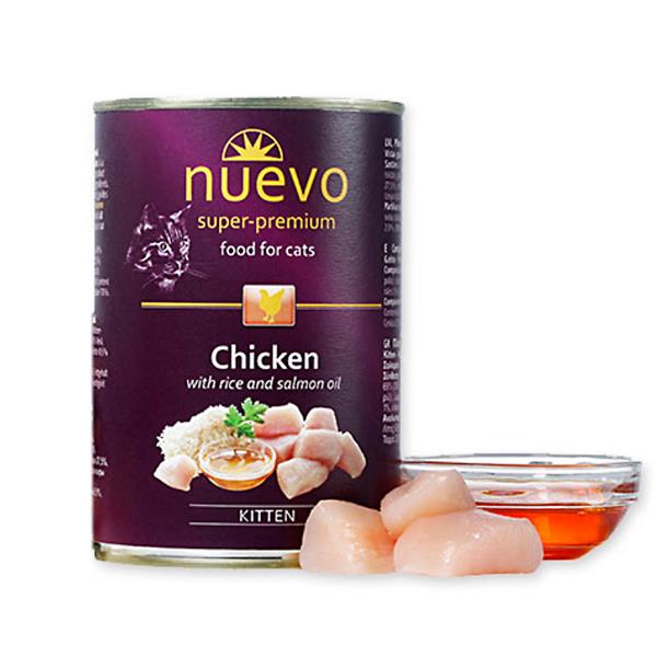 OBC021956-1737639976 NUEVO cat Kitten Chicken bal. 6 x 400 g konzerva – Obrázok 1