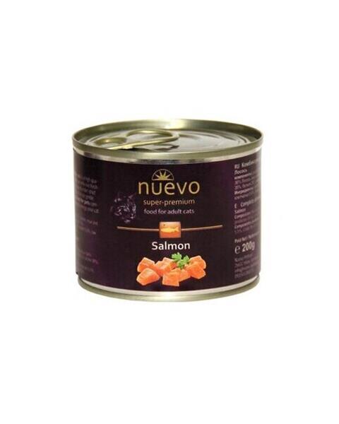 OBC021963-1655202828 NUEVO cat Adult Salmon bal. 6 x 200 g konzerva – Obrázok 1