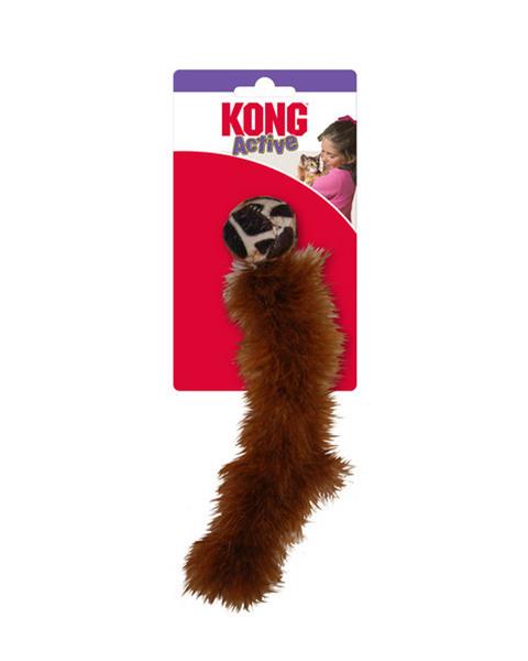 OBC024151-1700650471 Hračka Kong Cat Active Wild Tails Assorted Chvost s loptičkou, polyester – Obrázok 1