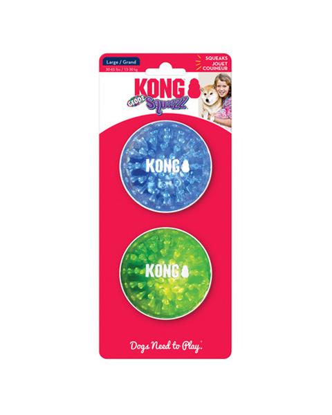 OBC024153-1700650471 Hračka Kong Dog Squeezz Geodz 2 pcs Assorted Lopty, TPR, L – Obrázok 1