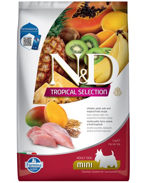 OBC024169-1703060801 Farmina N&D dog TROPICAL SELECTION (AG) adult mini, chicken 5 kg – Obrázok 1