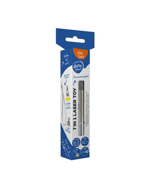 OBC024218-1699634727 Hračka DUVO + laser 7v1 pre mačky strieborný 11,5x1,5x1,5cm – Obrázok 1