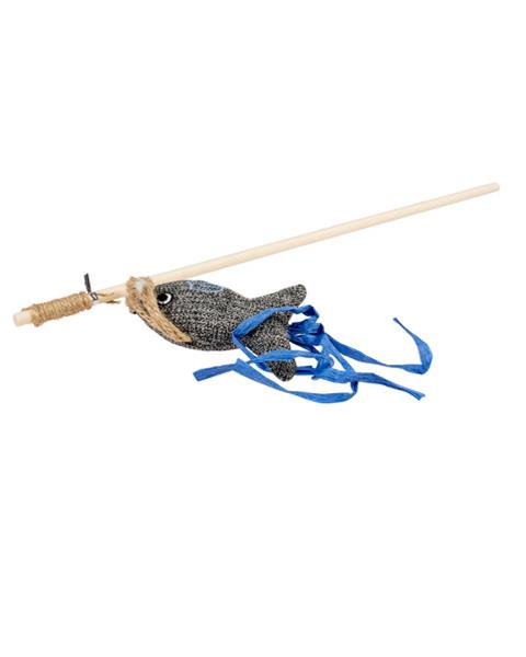 OBC024222-1699634727 Hračka DUVO+ Eco navy tyč na hranie ryba s catnipom mix farieb 9x16,5x40cm – Obrázok 1
