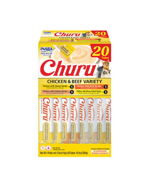 OBC024584-1711094854 Pamlsok Inaba Churu cat Kura s hovädzím mäsom 4 príchute 20 túb 280 g – Obrázok 1