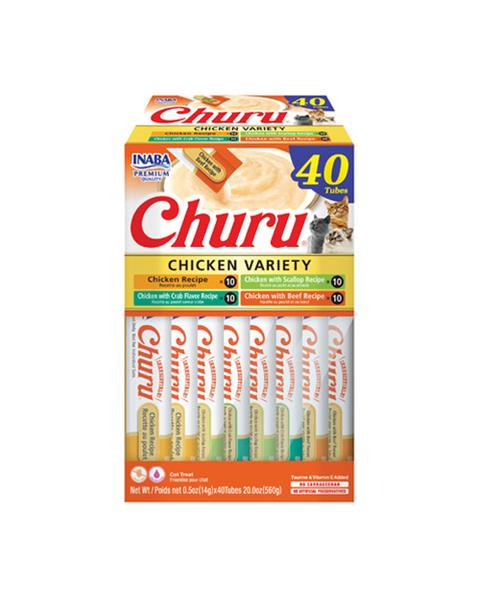 OBC024586-1711094854 Pamlsok Inaba Churu cat Kura 4 príchute 40 túb 560 g – Obrázok 1