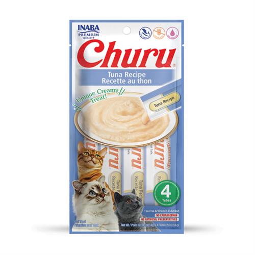 OBC025245-1730747556 Pamlsok Inaba Churu Pyré cat Tuniak 4 tuby 56 g – Obrázok 1